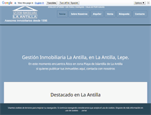 Tablet Screenshot of gestioninmobiliarialaantilla.com